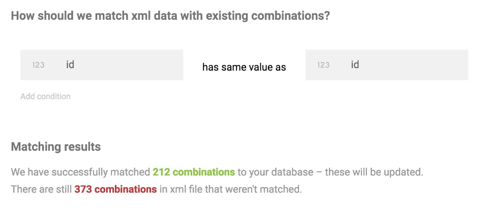 xml record matching