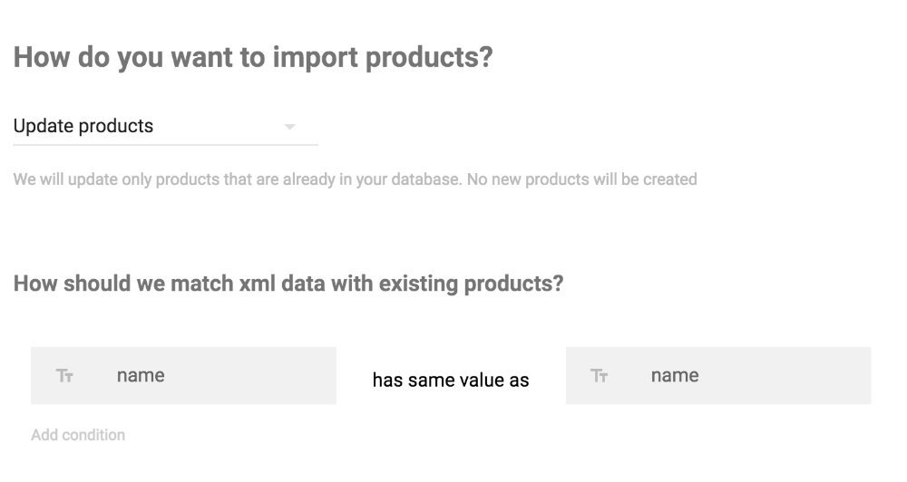 Import functionality