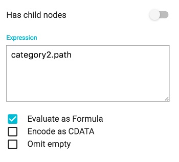 category product association node